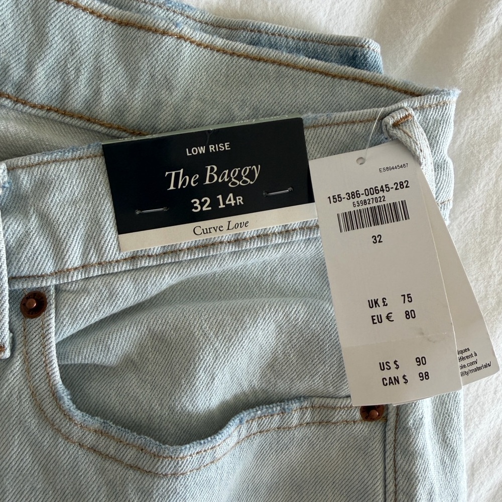 NWT Abercrombie Curve Low Rise Baggy Jeans